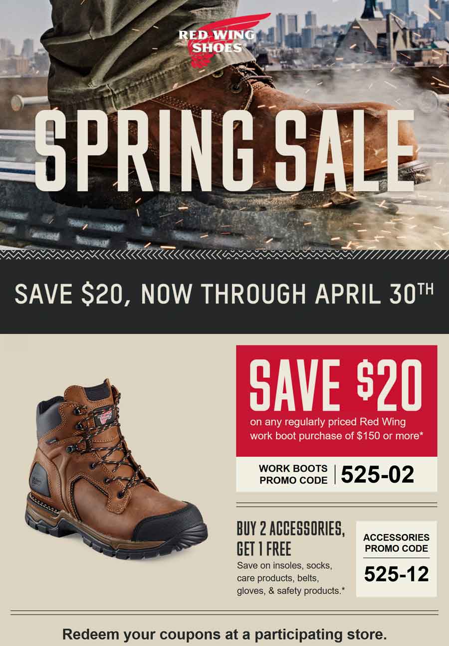 red wing boots coupons 2019