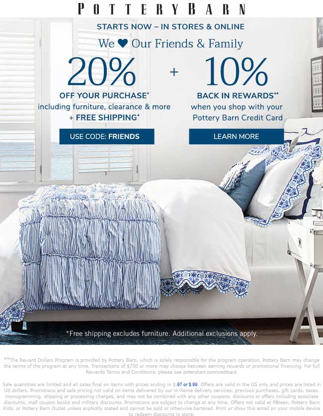 Pottery Barn coupons & promo code for [March 2024]