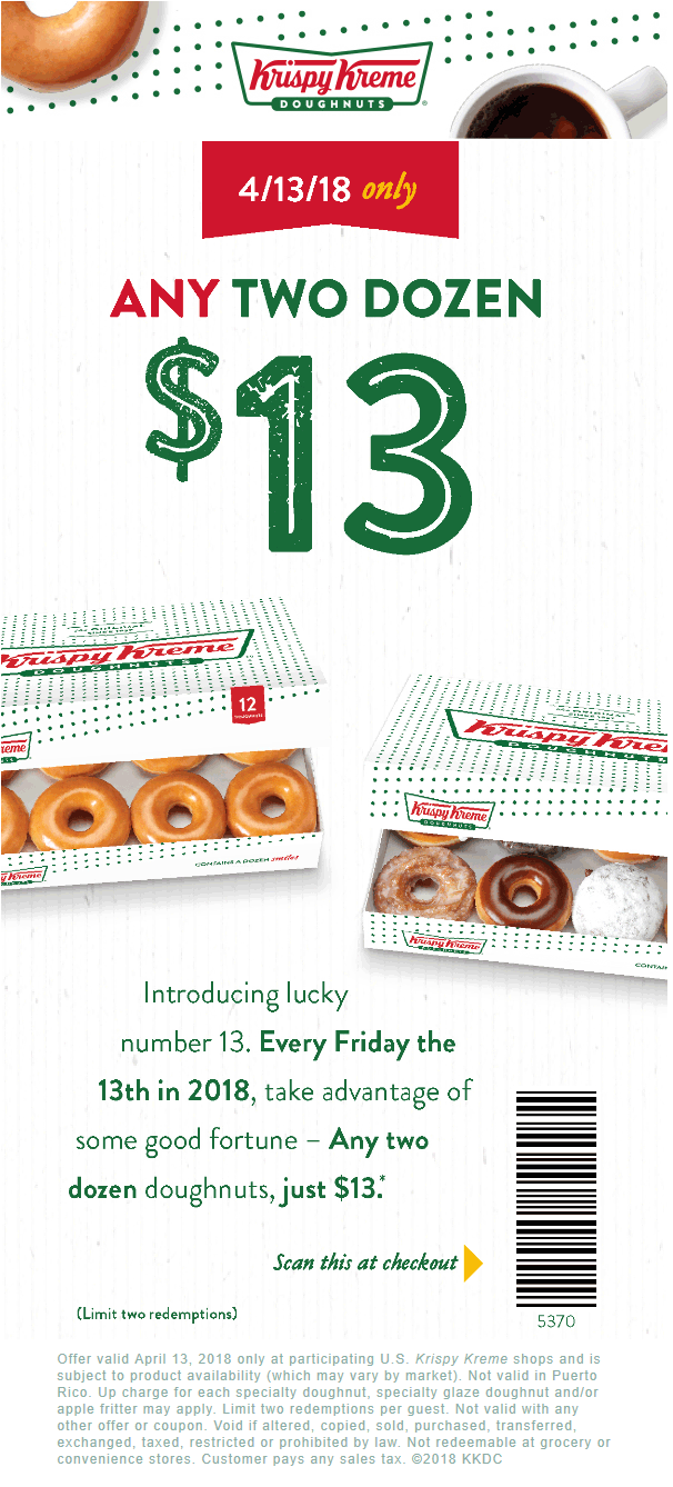 Krispy Kreme coupons & promo code for [April 2024]