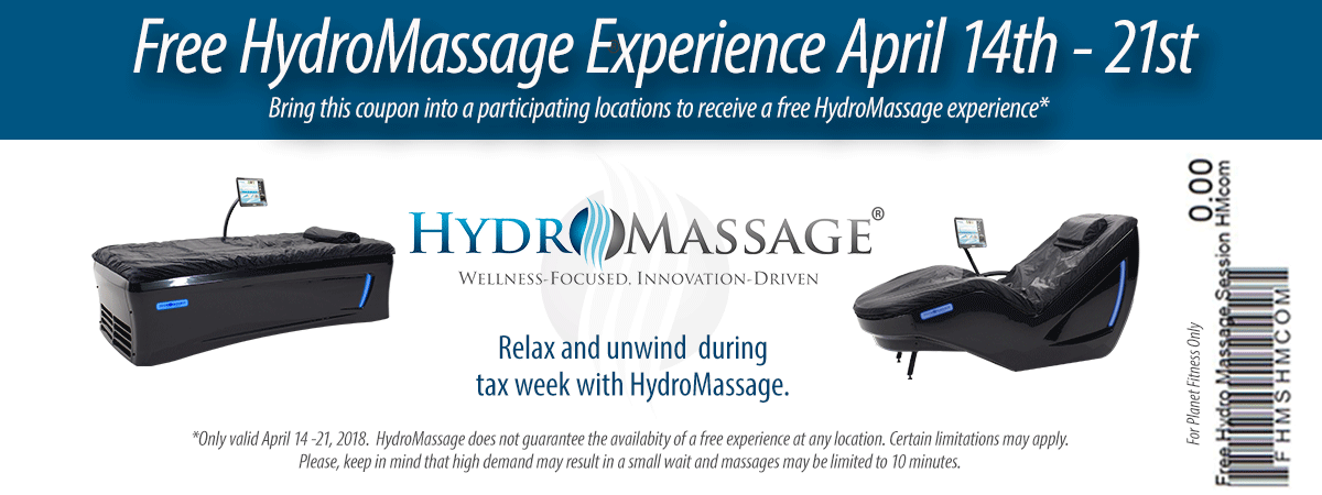 Hydromassage Coupon April 2024 Free massage at HydroMassage