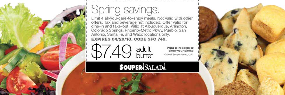 Souper Salad coupons & promo code for [April 2024]