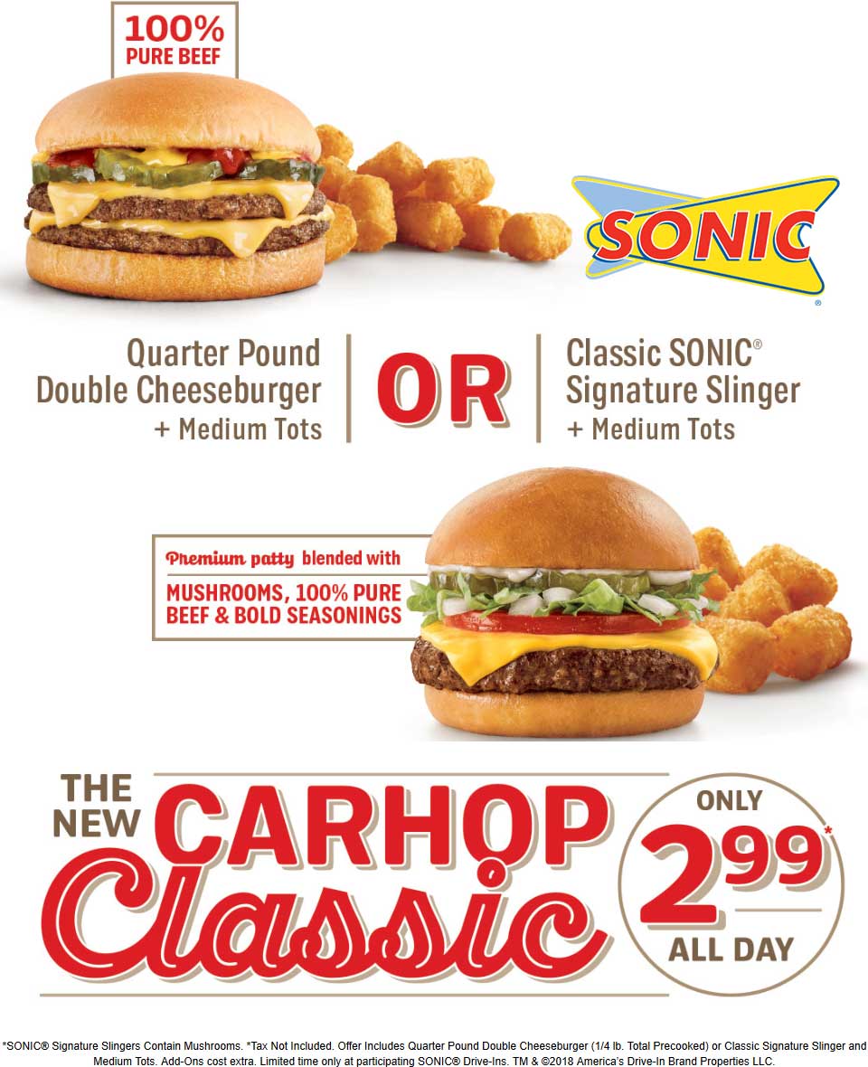 Sonic Drive-In coupons & promo code for [April 2024]