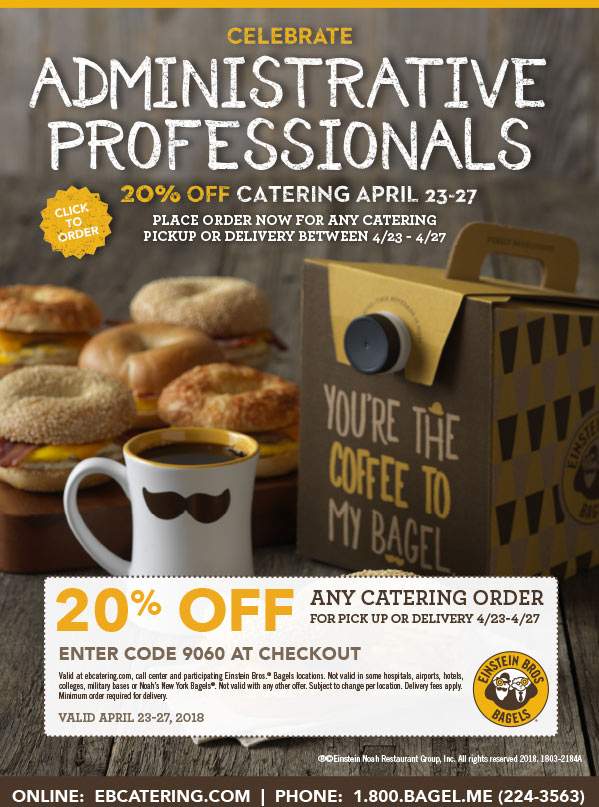 Einstein Bros Bagels coupons & promo code for [April 2024]