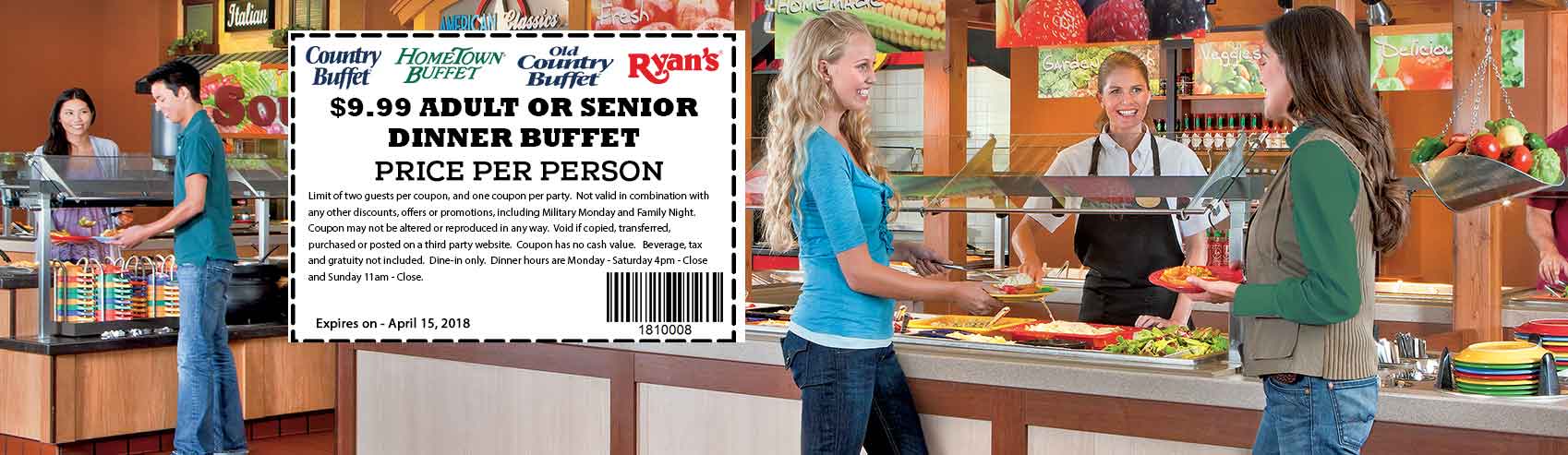 Old Country Buffet Coupon April 2024 $10 dinner buffet at Ryans, HomeTown Buffet & Old Country Buffet