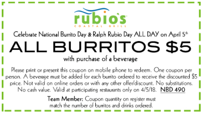 Rubios June 2020 Coupons and Promo Codes 🛒