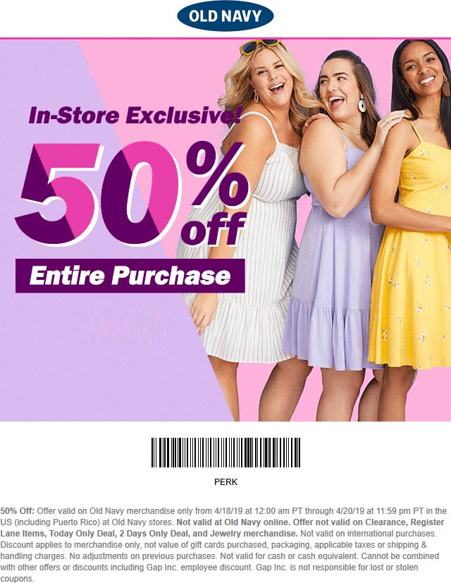 Old Navy coupons & promo code for [January 2022]