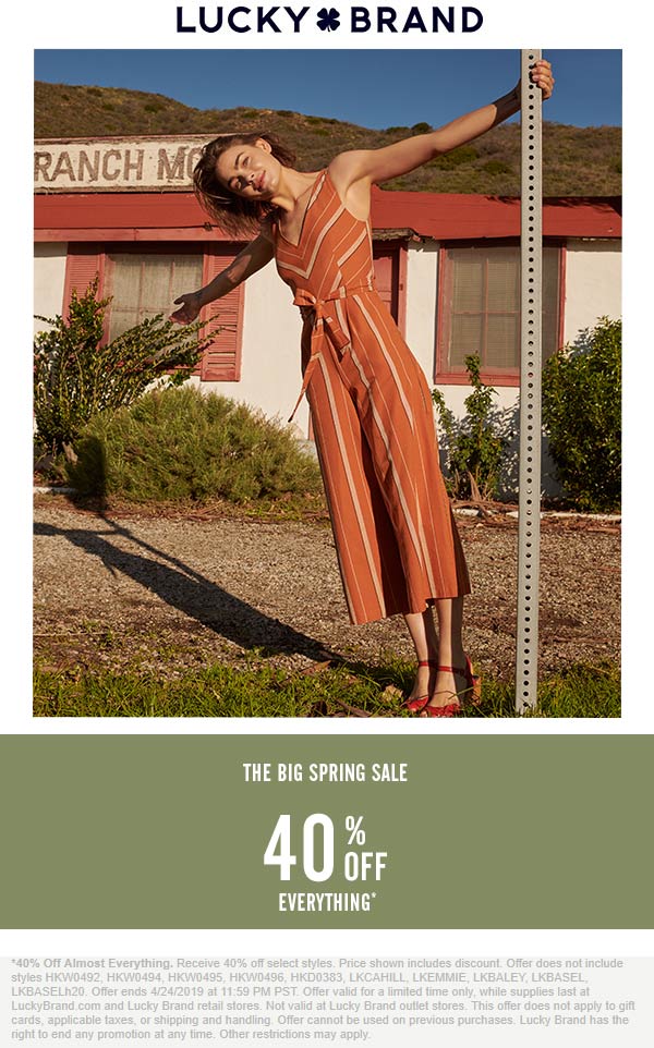 Lucky Brand coupons & promo code for [May 2022]