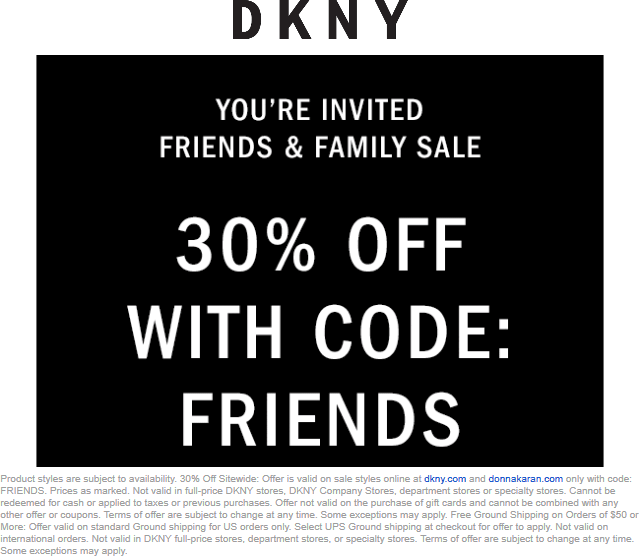 DKNY coupons & promo code for [September 2022]