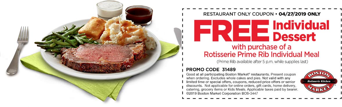 Boston Market coupons & promo code for [October 2022]