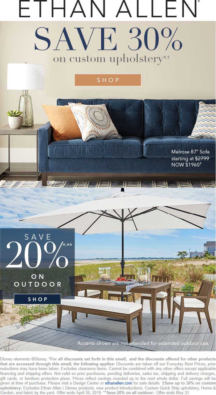 Ethan Allen coupons & promo code for [June 2022]