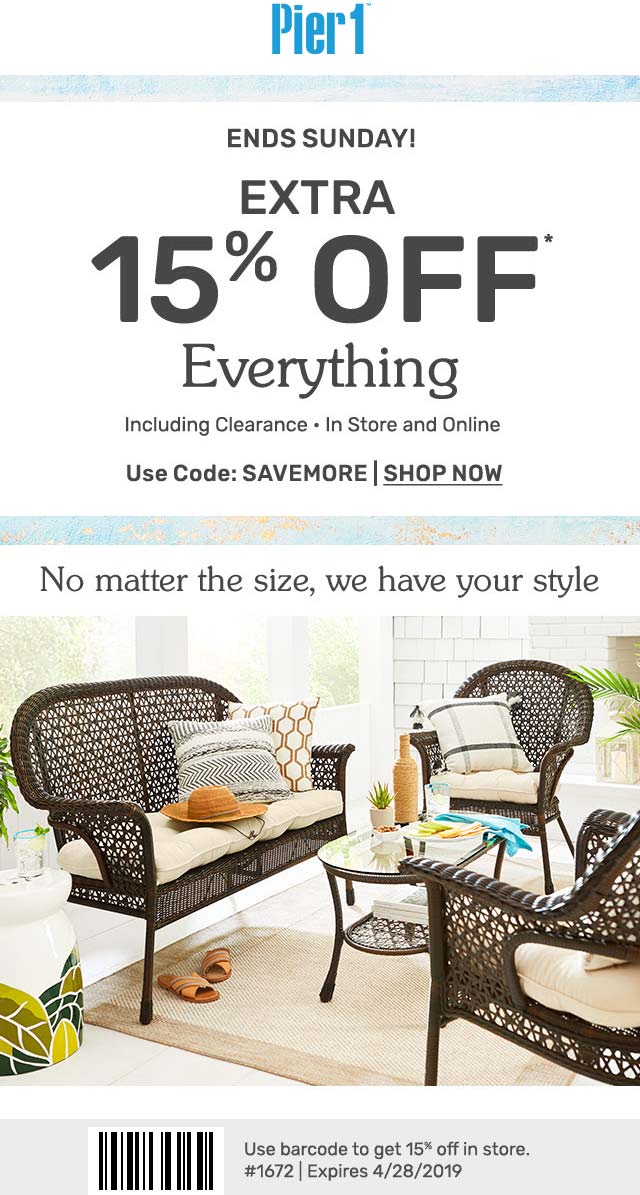 Pier 1 coupons & promo code for [October 2022]