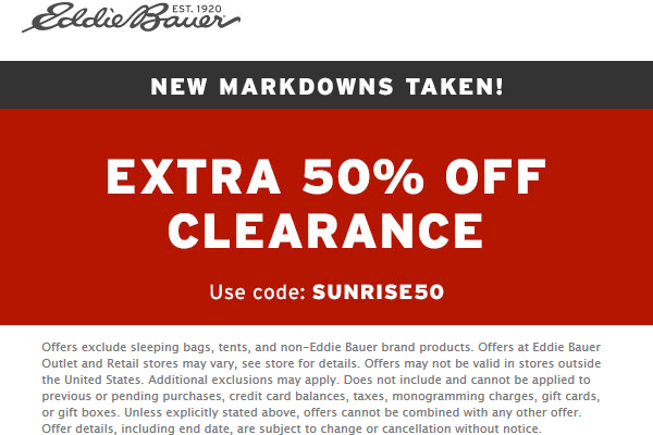 Eddie Bauer coupons & promo code for [September 2022]