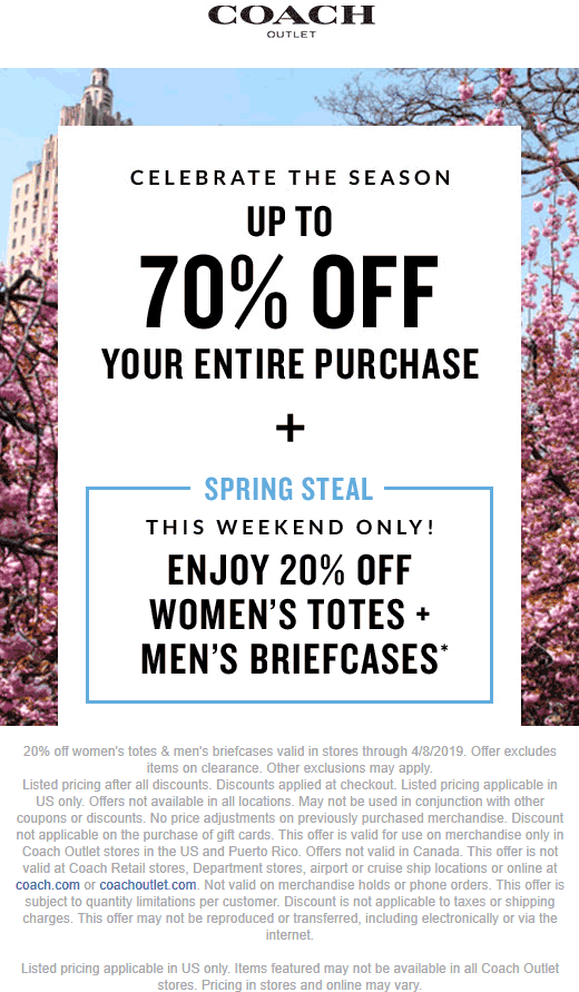 Coach coupons & promo code for [June 2022]