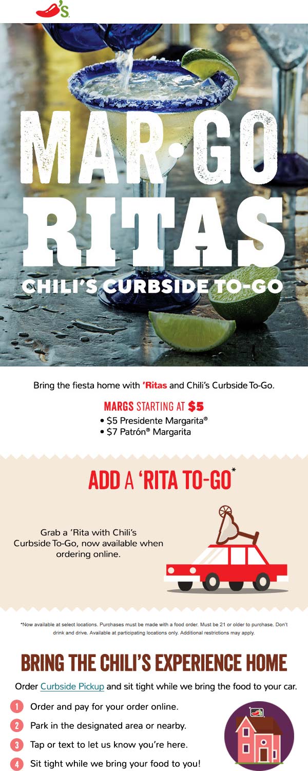 Chilis coupons & promo code for July 2025