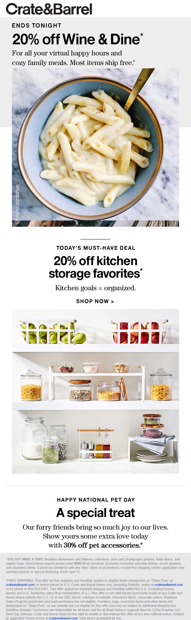 Crate & Barrel coupons & promo code for [January 2022]