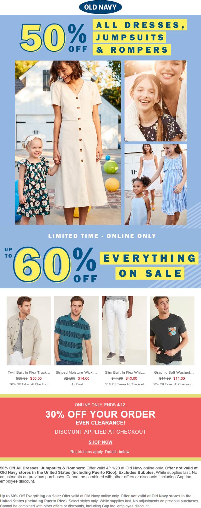 Old Navy coupons & promo code for July 2025