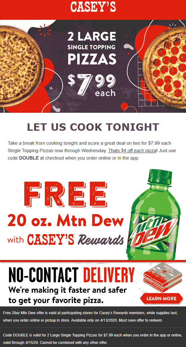 Caseys coupons & promo code for July 2025