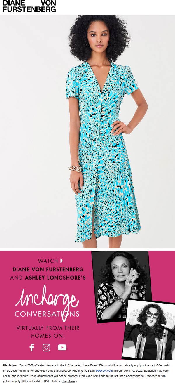 Diane von Furstenberg coupons & promo code for July 2025