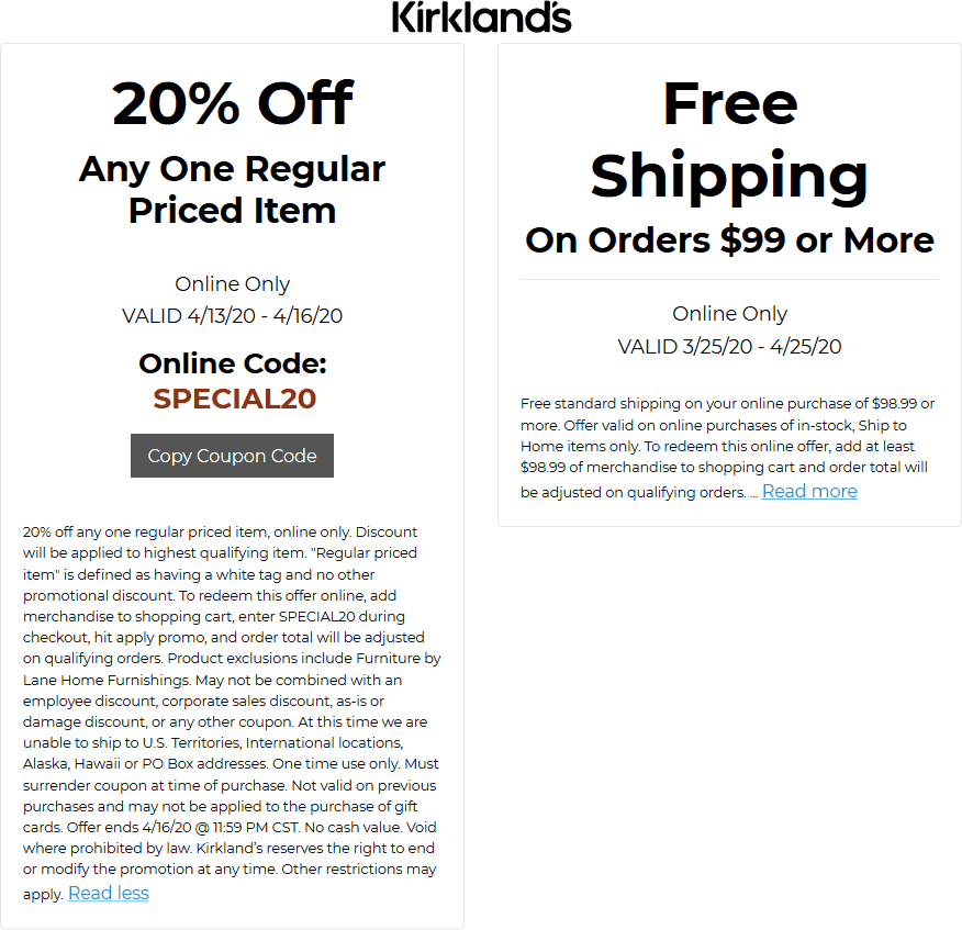 Kirklands coupons & promo code for [May 2022]