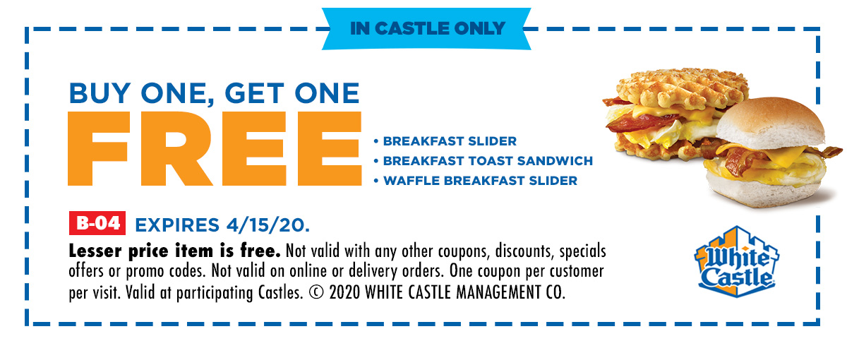 White Castle coupons & promo code for [May 2022]