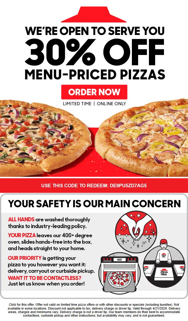 Pizza Hut March 2021 Coupons and Promo Codes 🛒