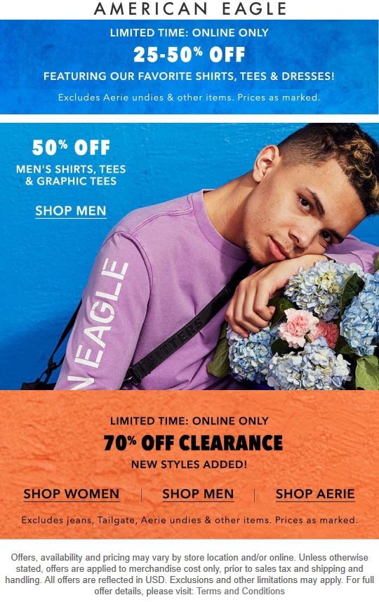 American Eagle coupons & promo code for July 2025