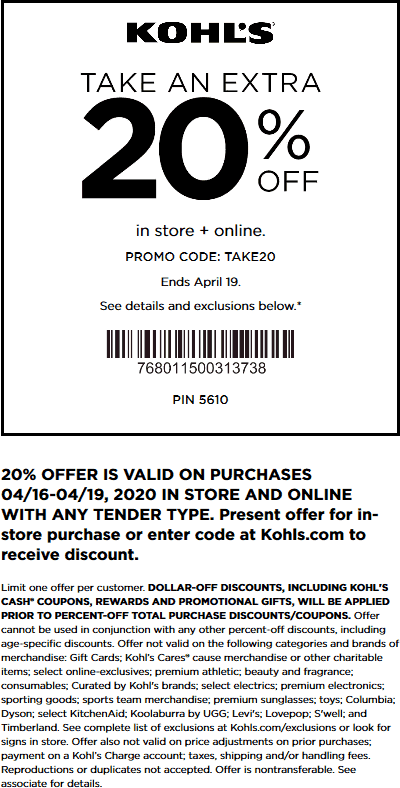Kohls coupons & promo code for July 2025