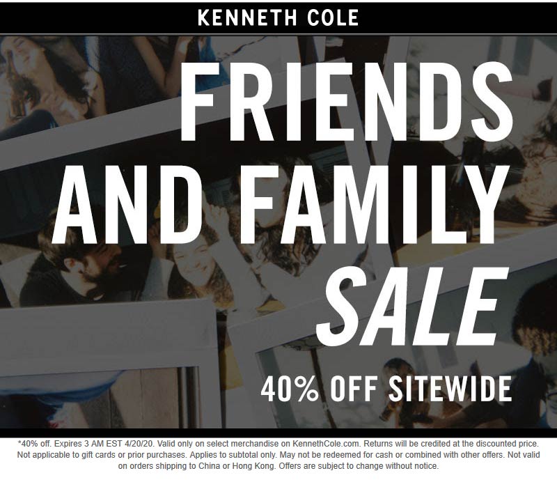 Kenneth Cole coupons & promo code for July 2025