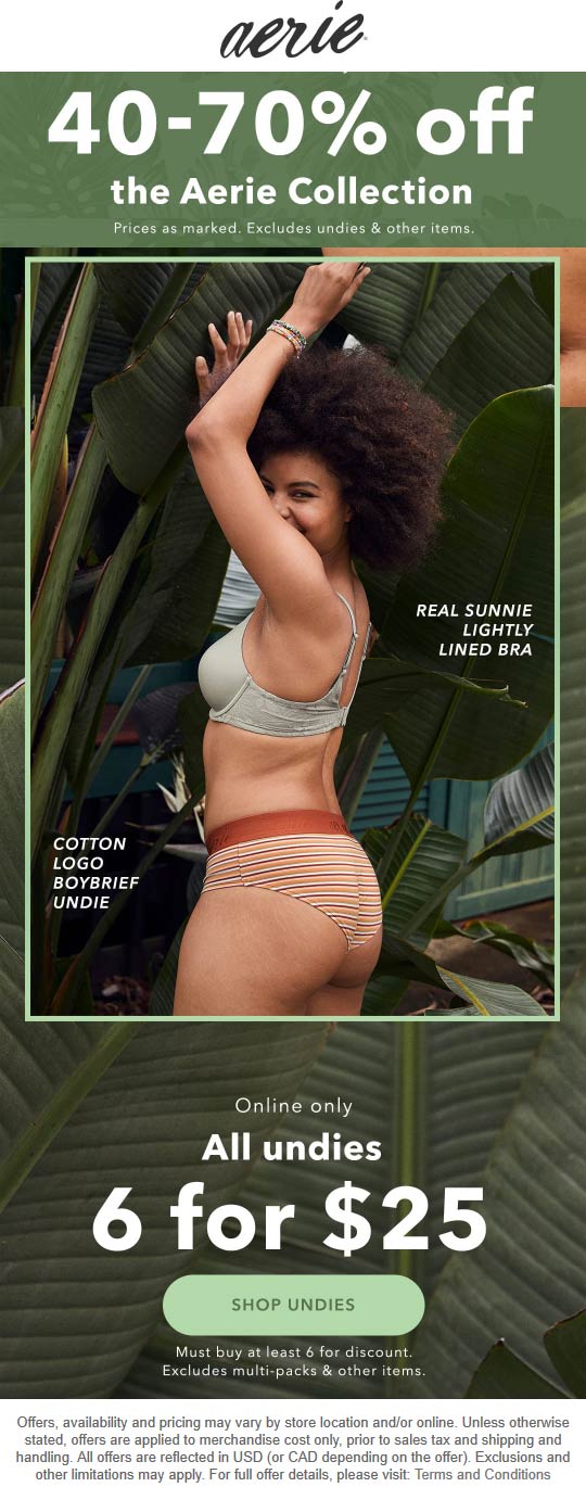 Aerie coupons & promo code for [October 2022]