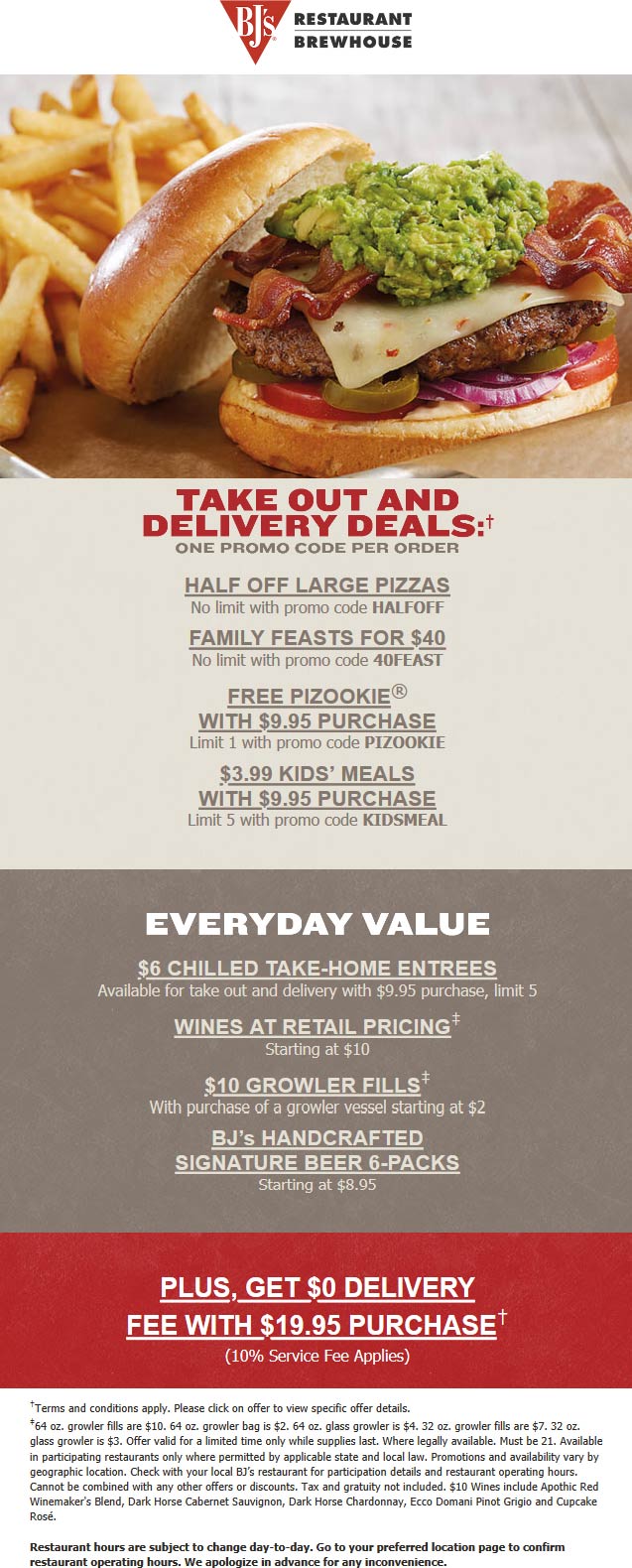 BJs Restaurant coupons & promo code for July 2025