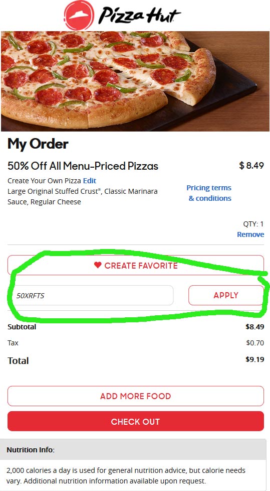 Pizza Hut Coupon Code 2024 Vikky Nanice