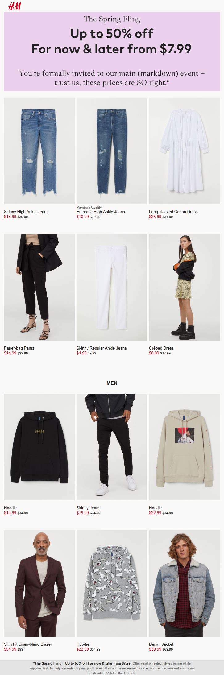 H&M stores Coupon  Spring clearance going on at H&M (05/04)