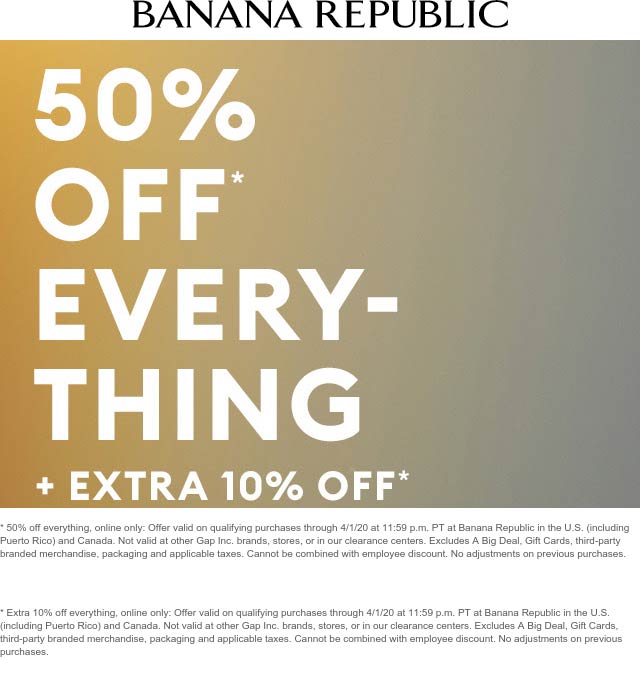 Banana Republic coupons & promo code for July 2025