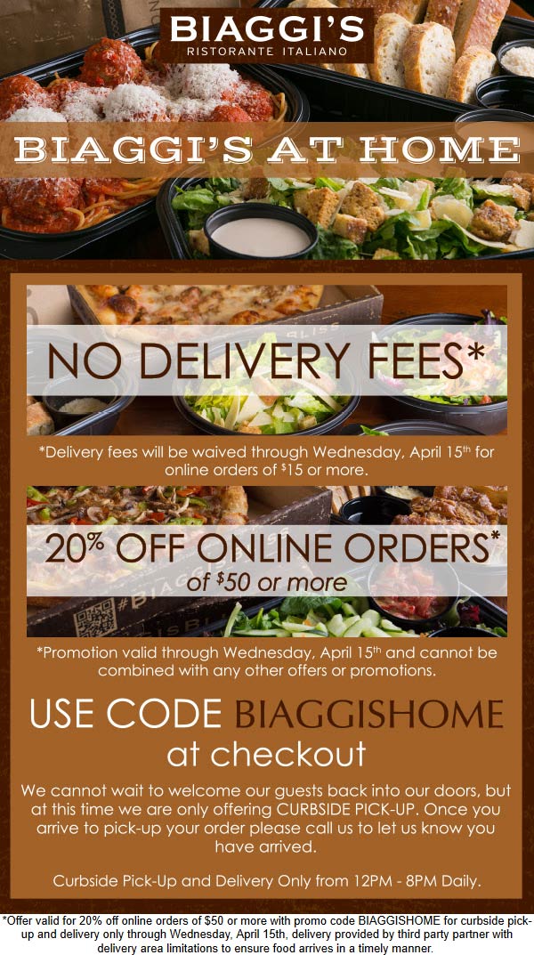 Biaggis coupons & promo code for July 2025