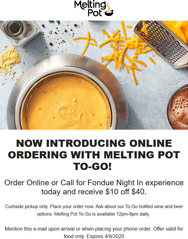 Melting Pot coupons & promo code for June 2025