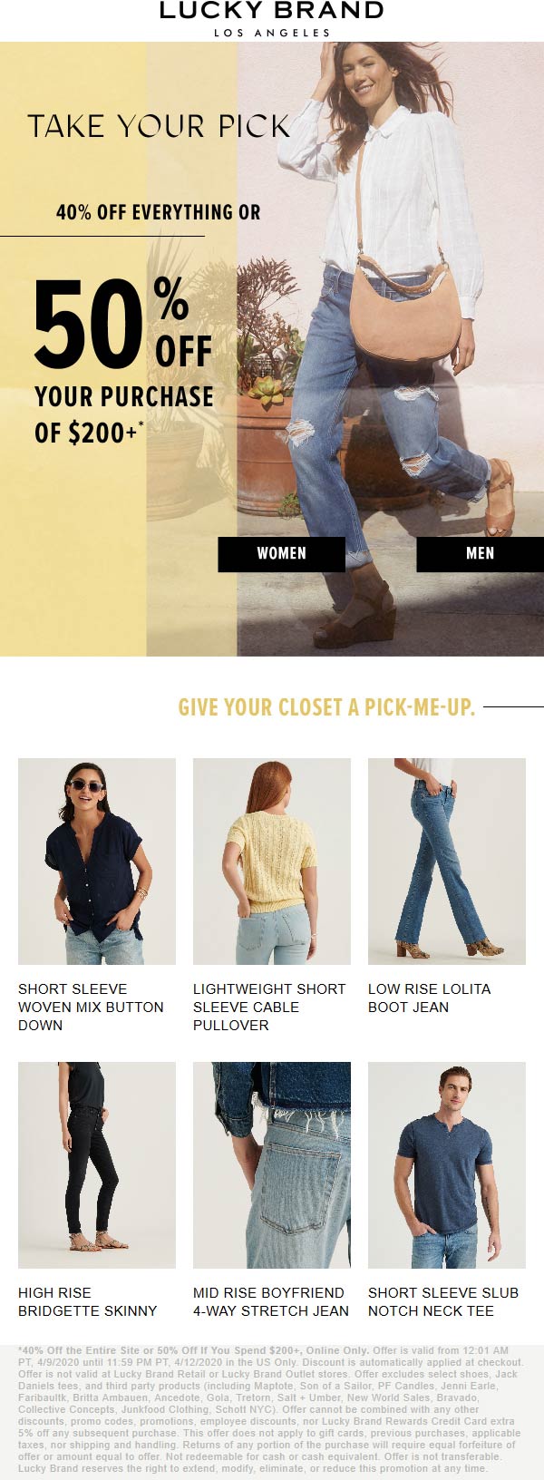 Lucky Brand November 2020 Coupons and Promo Codes 🛒