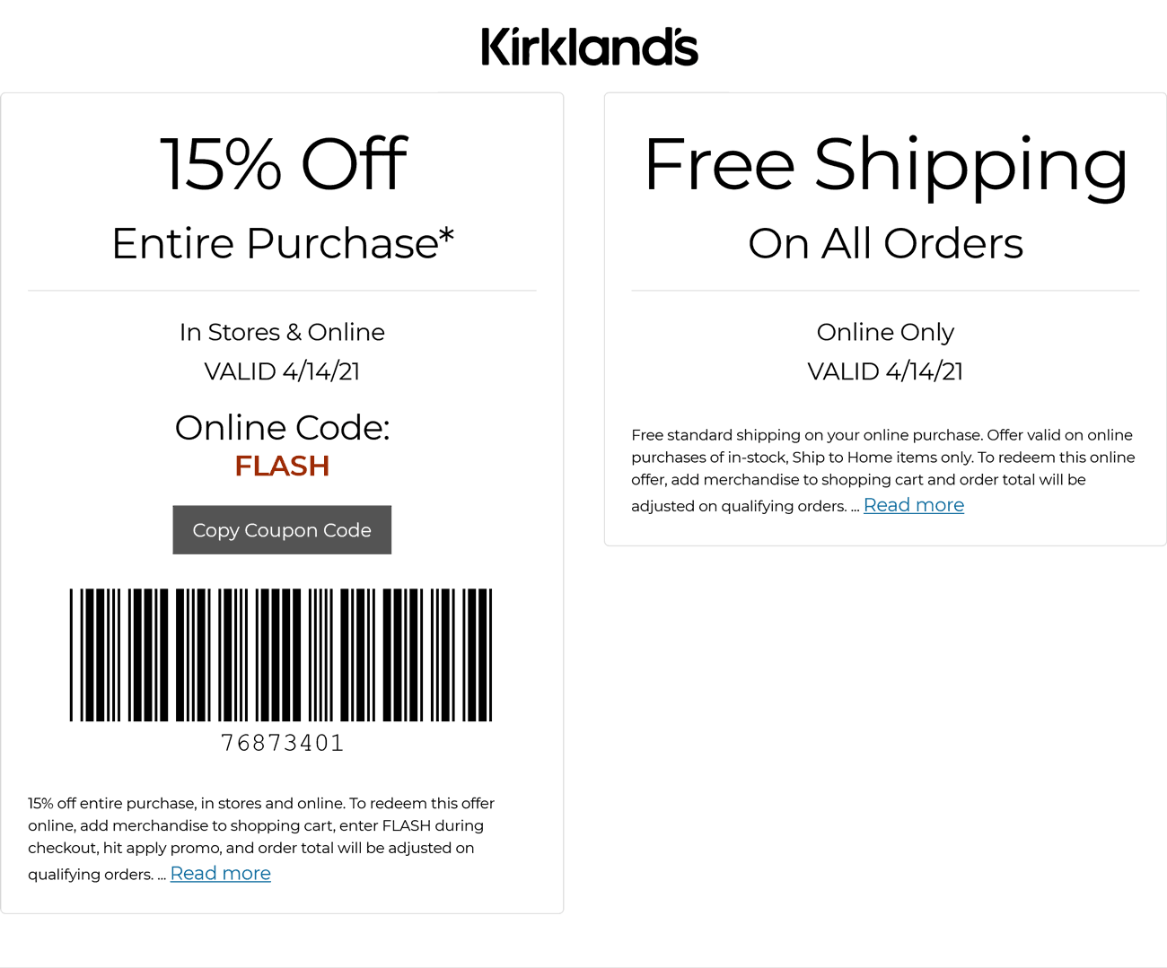 Kirklands stores Coupon  15% off today at Kirklands, or online via promo code FLASH #kirklands 