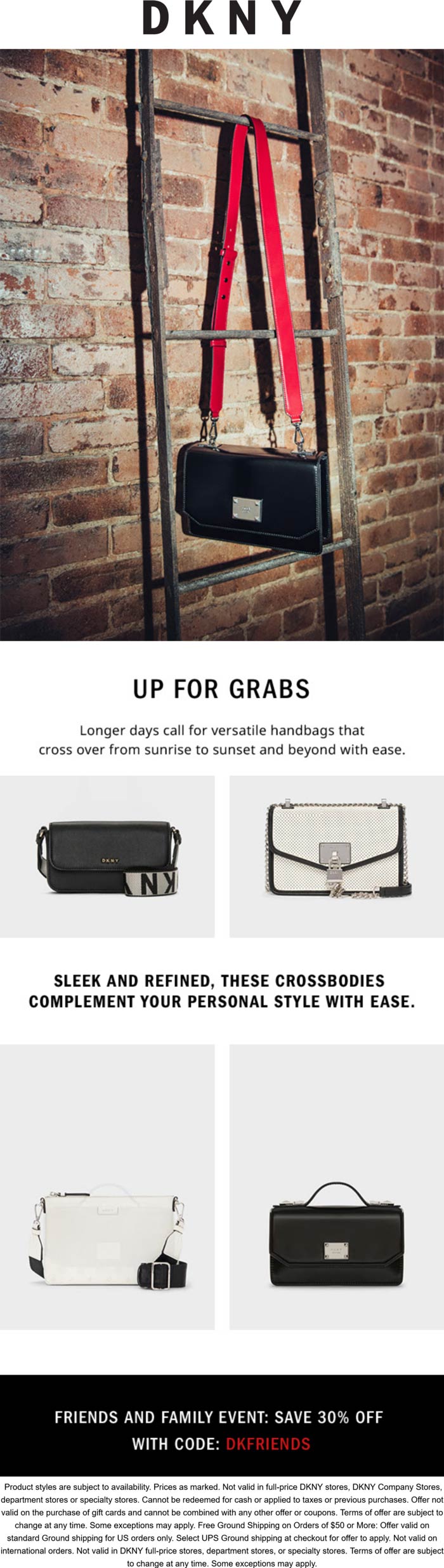 DKNY stores Coupon  30% off at DKNY via promo code DKFRIENDS #dkny 