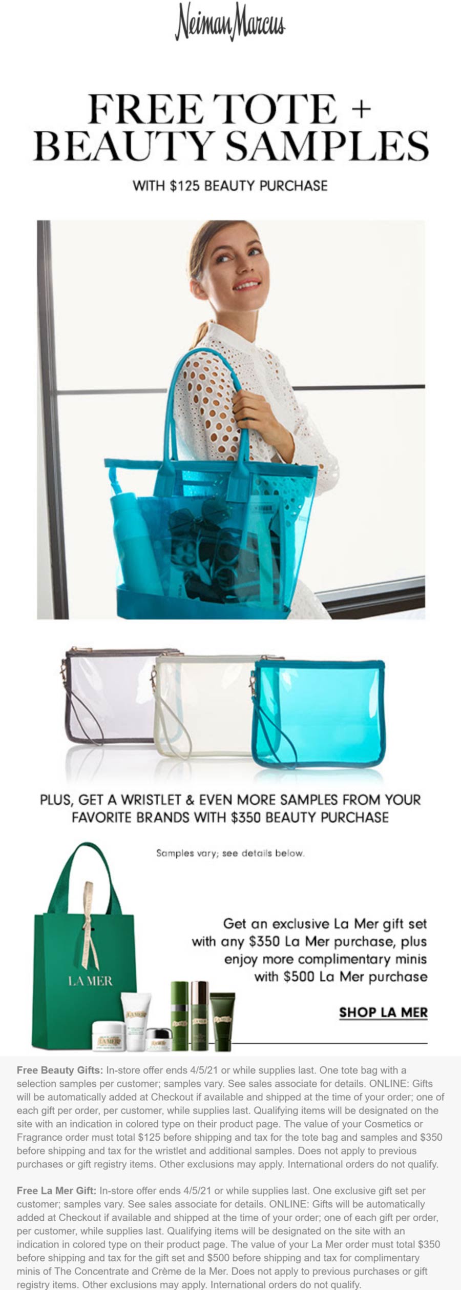 Neiman Marcus stores Coupon  Free tote & various beauty shwag with $125 spent at Neiman Marcus #neimanmarcus 