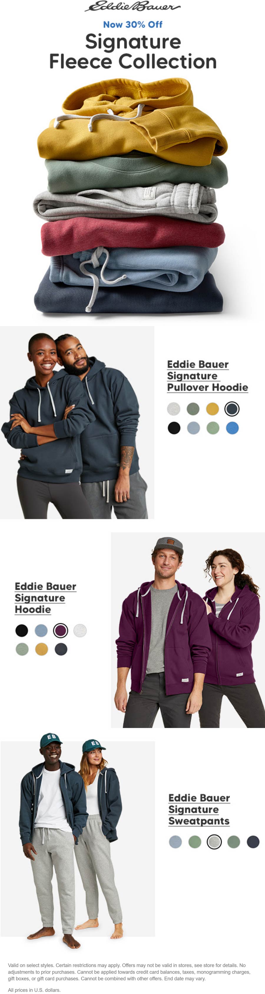 Eddie Bauer stores Coupon  30% off signature fleece collection at Eddie Bauer #eddiebauer 