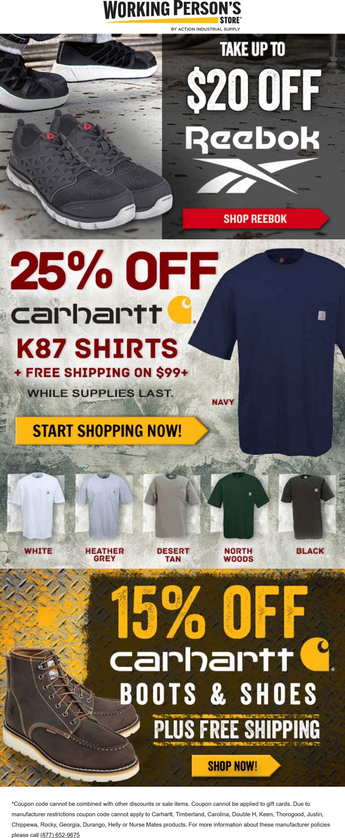 Working Persons Store stores Coupon  15-25% off Carhartt at Working Persons Store #workingpersonsstore 