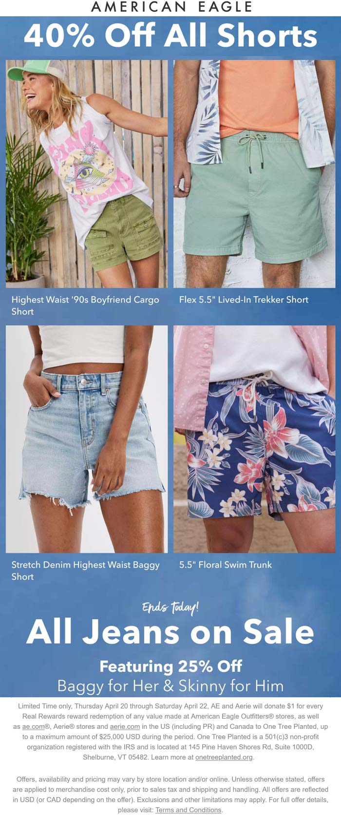 American Eagle stores Coupon  40% off shorts today at American Eagle #americaneagle 