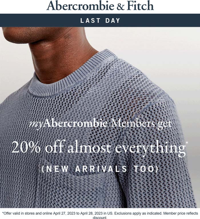 Abercrombie & Fitch June 2024 Coupons and Promo Codes 🛒