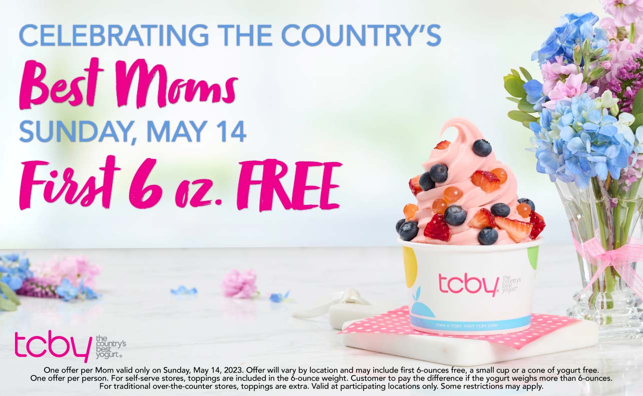TCBY restaurants Coupon  Mom enjoys free frozen yogurt the 14th at TCBY #tcby 