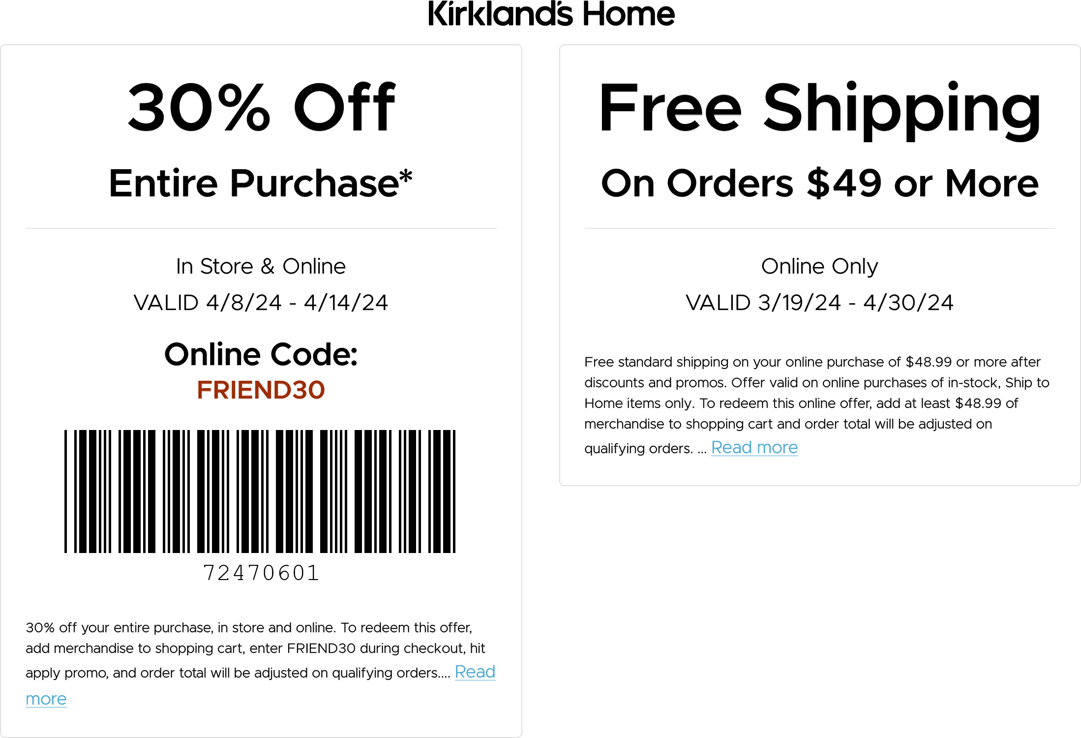 Kirklands stores Coupon  30% off everything at Kirklands home, or online via promo code FRIEND30 #kirklands 