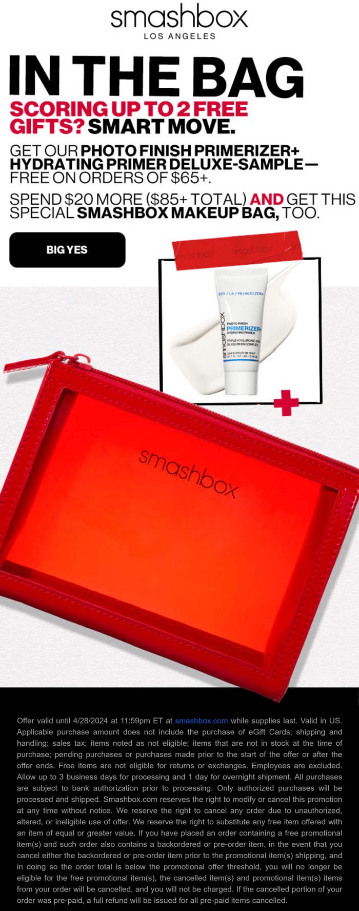 Smashbox cosmetics stores Coupon  Free perimerizer & more on $65+ at Smashbox cosmetics #smashboxcosmetics 