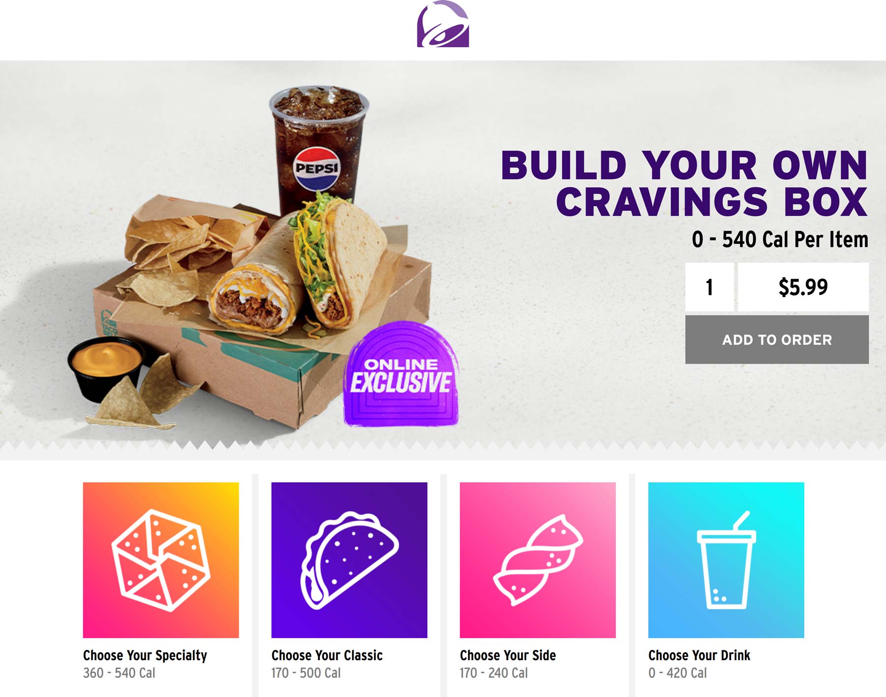 Taco Bell restaurants Coupon  Build your own cravings box meal for $6 online at Taco Bell #tacobell 
