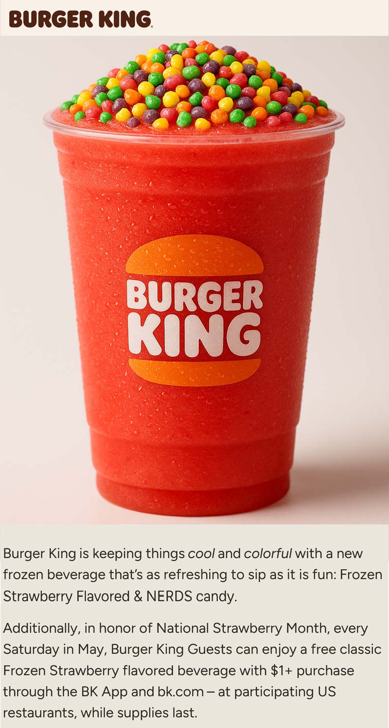 Burger King coupons & promo code for [May 2025]