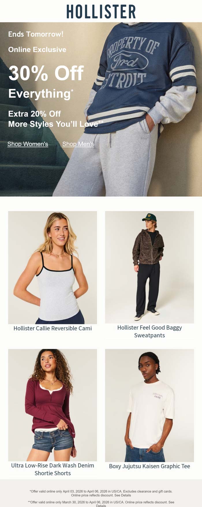 Hollister stores Coupon  Extra 20-30% off everything online at Hollister #hollister 