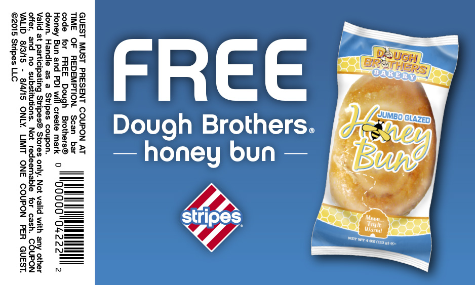 Stripes Coupon April 2024 Free honey bun today at Stripes gas stations